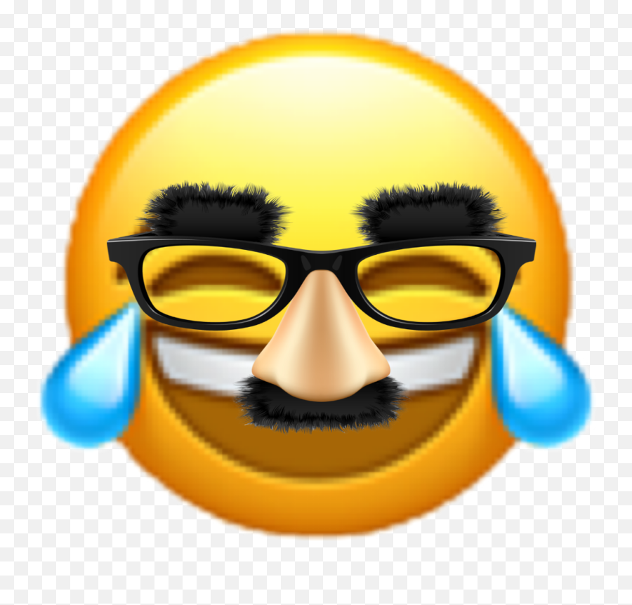 Emoji Funny Laughing Laugh Glasses Tears Mustash Eyebro - Face With Tears Of Joy,Laughing Emoji