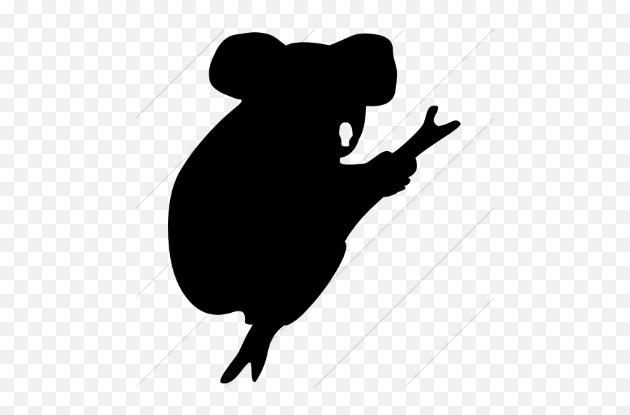 Simple Black Animals Koala Bear Icon - Koala Silhouettes Emoji,Koala Emoticons