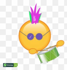 Cooles Emoji Mit Irokese Und Hippie - Whatsapp,Hippie Emoticons