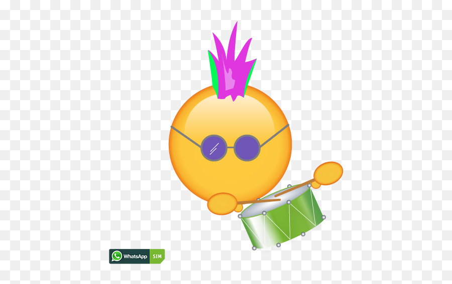 Cooles Emoji Mit Irokese Und Hippie - Whatsapp,Hippie Emoticons