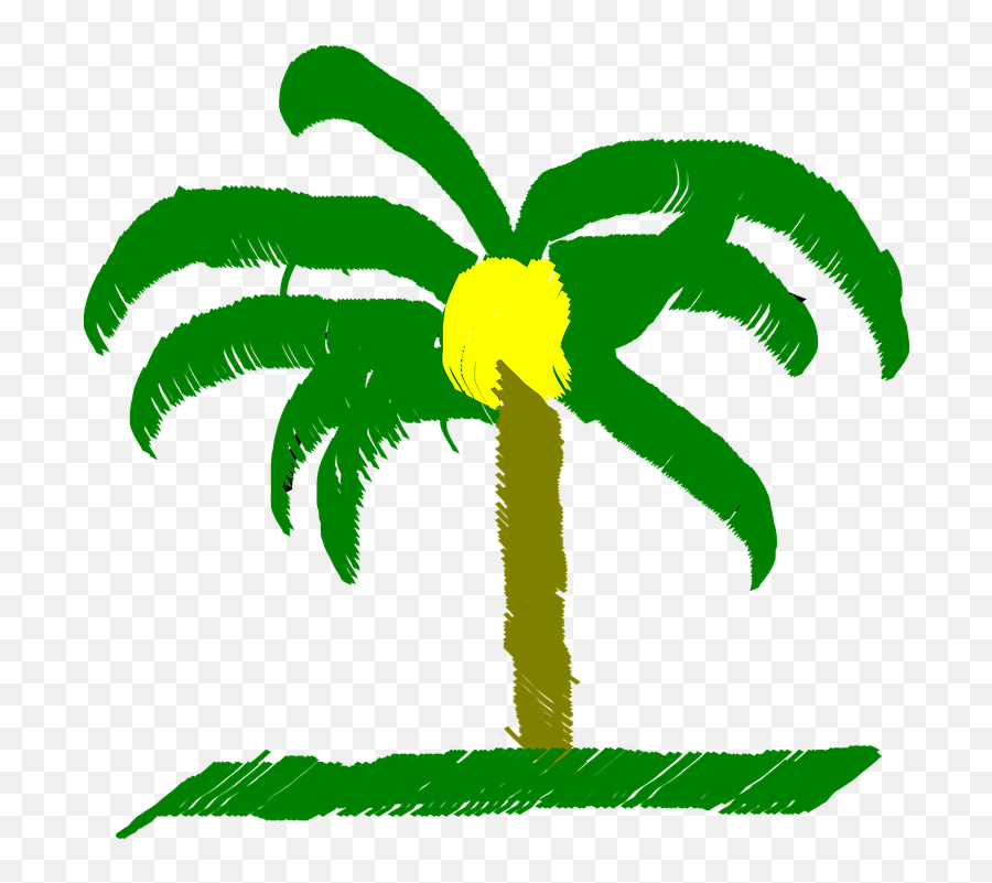 Palm Tree - Gambar Vektor Pohon Pisang Emoji,Palm Tree Book Emoji