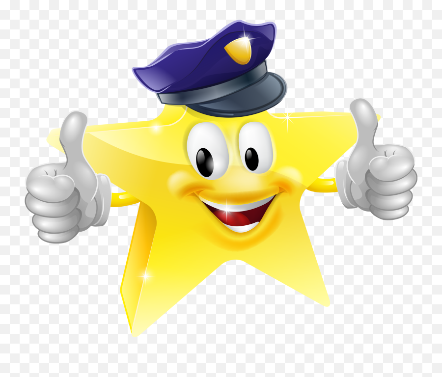 Rumson Police - You Are A Star Cartoon Emoji,Police Emoticon