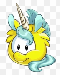 Unicorn Puffle - Club Penguin Licorne Emoji