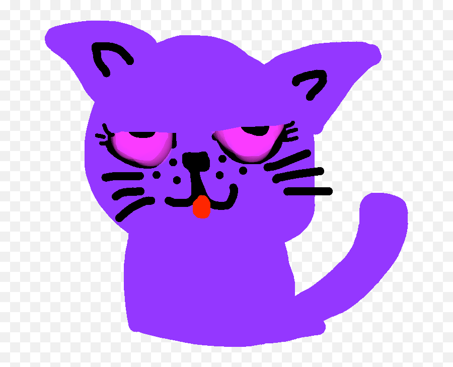 Purple Grumpy Cat Animation - Cartoon Emoji,Grumpy Cat Emoji
