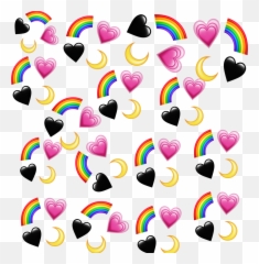 Emoji Rainbow Hart Animaleye - Sticker De Picsart