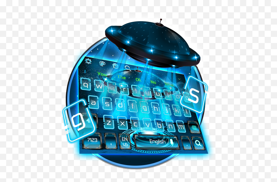 Radiant Ufo Space Craft Keyboard Theme Amazonde Apps Für - Office Equipment Emoji,Spaceship Emoji