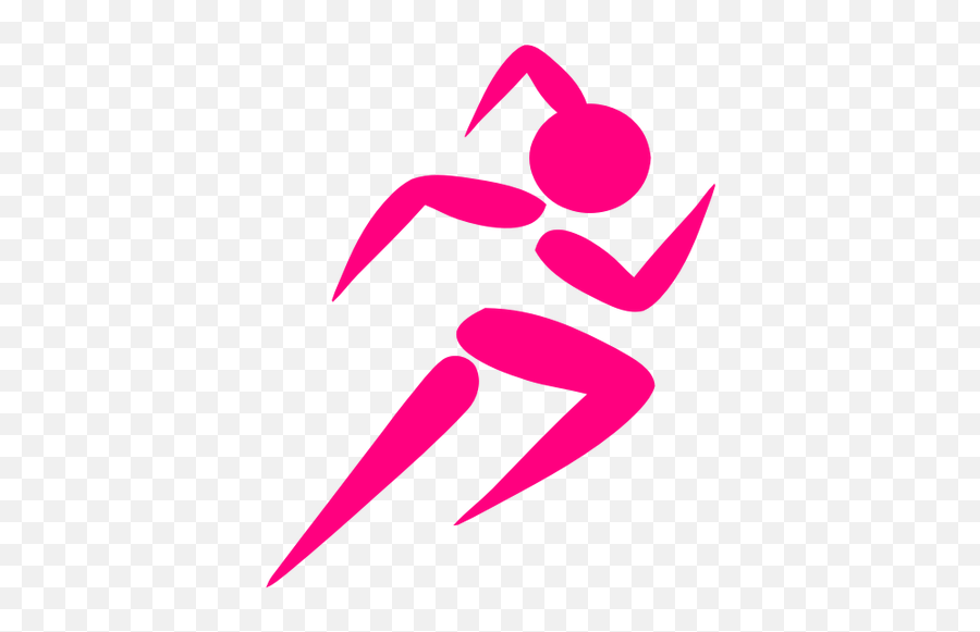 Pink Girl Running - Girl Stick Figure Running Emoji,Running Emoji Text