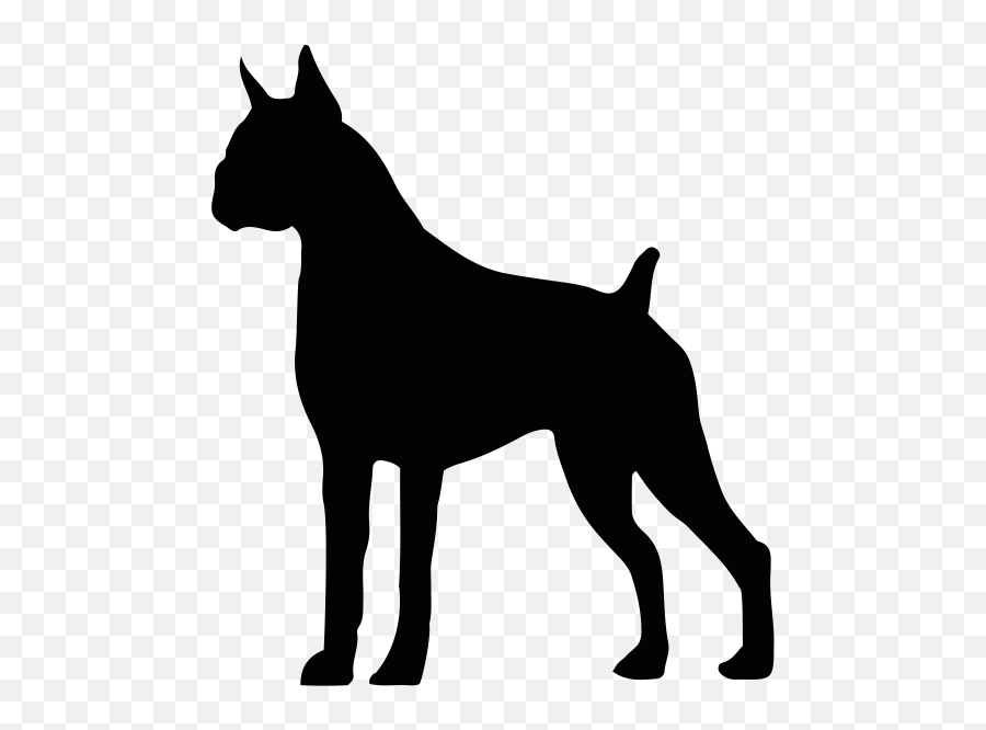 Library Of Free Boxer Dog Graphic Black - Transparent Boxer Dog Silhouette Emoji,Boxer Dog Emoji