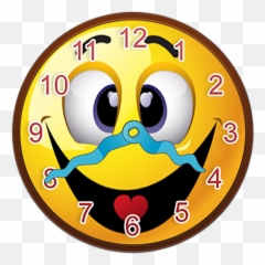 Smiley Face Clock Widget - Cartoon Png Emoji