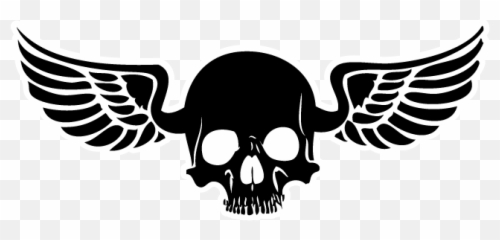 Pin - Skull With Wings Transparent Emoji,Anarchist Emoji