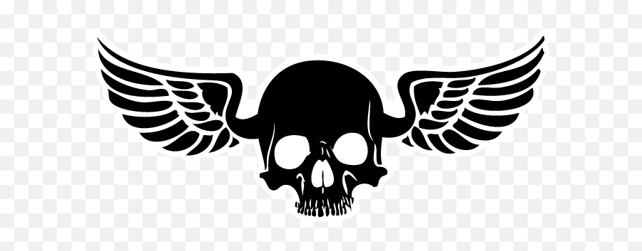Pin - Skull With Wings Transparent Emoji,Anarchist Emoji