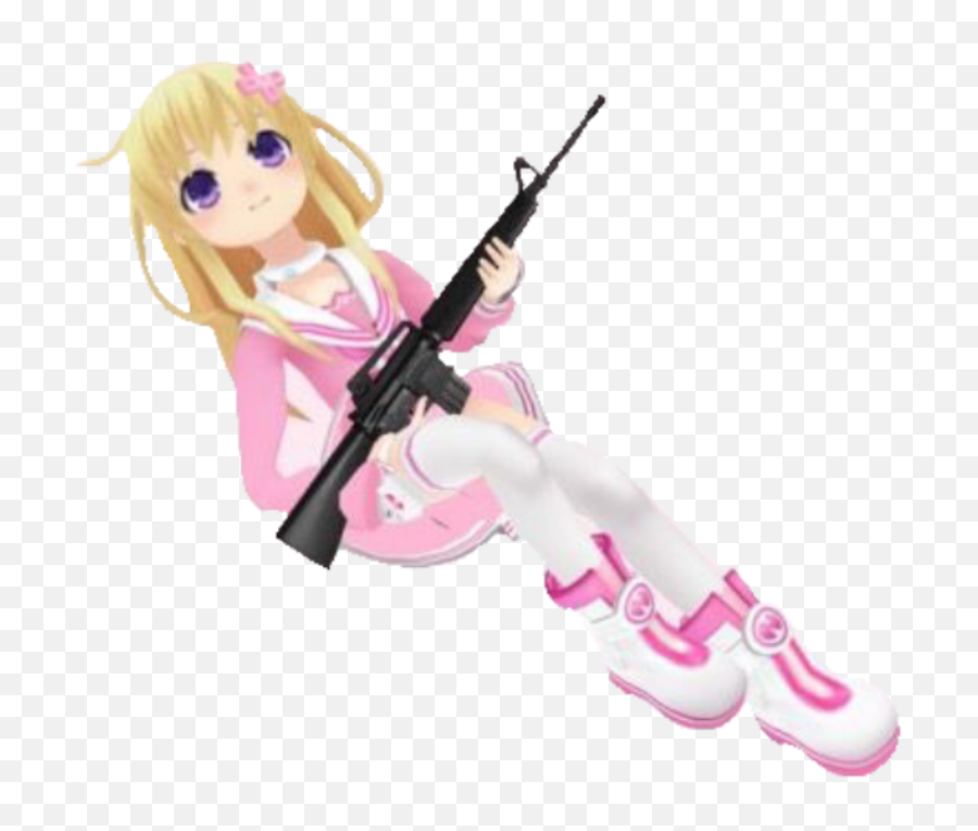 Anime Pink Soft Kawaii - Goth Subculture Emoji,Emoji Gun And Microphone