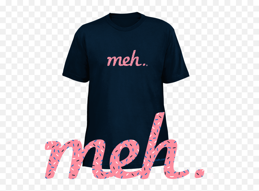 Meh Shirt With Frosting And Sprinkles - Active Shirt Emoji,Frosting Emoji