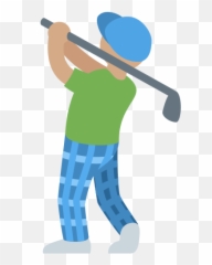 Man Golfing Emoji With Medium Skin Tone Meaning - Golfer