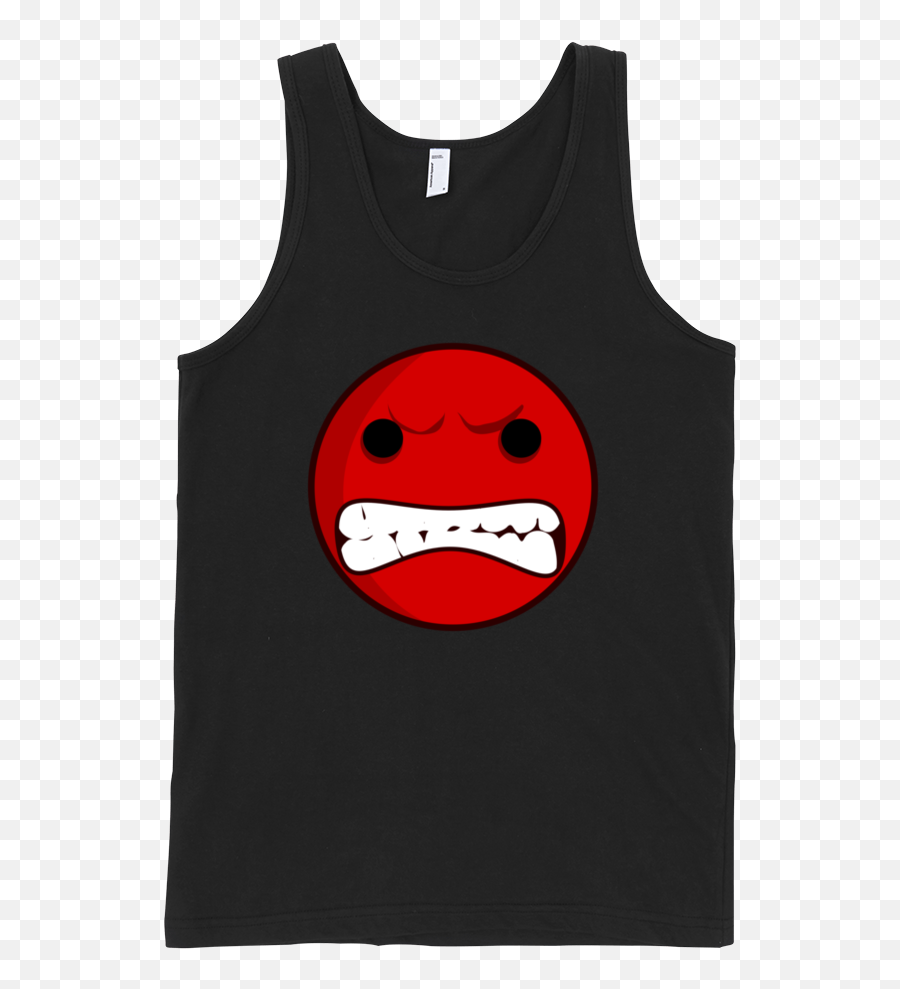 Angry Smiley Fine Jersey Tank Top - Sleeveless Shirt Emoji,Jersey Emoji