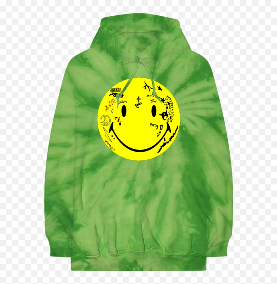 Smiley Face Tye Dye Hoodie - Lil Wayne Smiley Face Shirt Emoji,God Emoticon