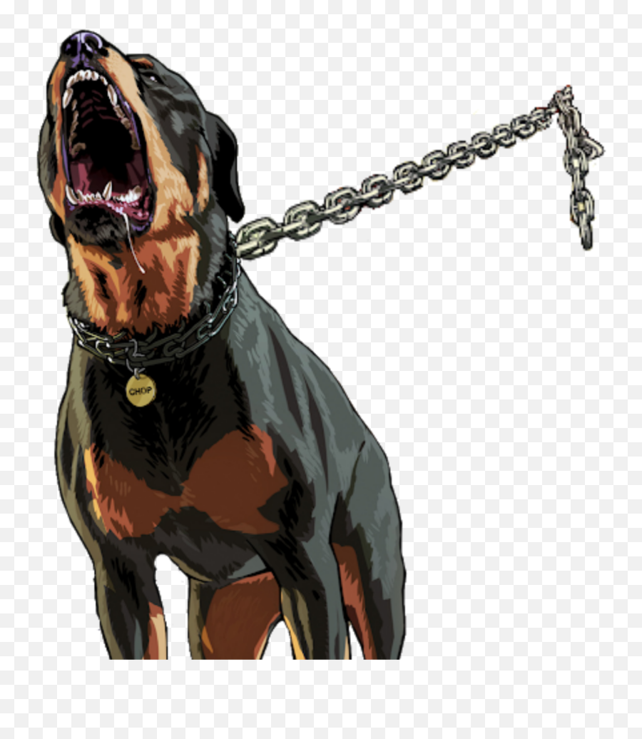 Aggressive Dog Evil Tumblr Remixit Freetoedit - Dog With Chain Png Emoji,Aggressive Emoji