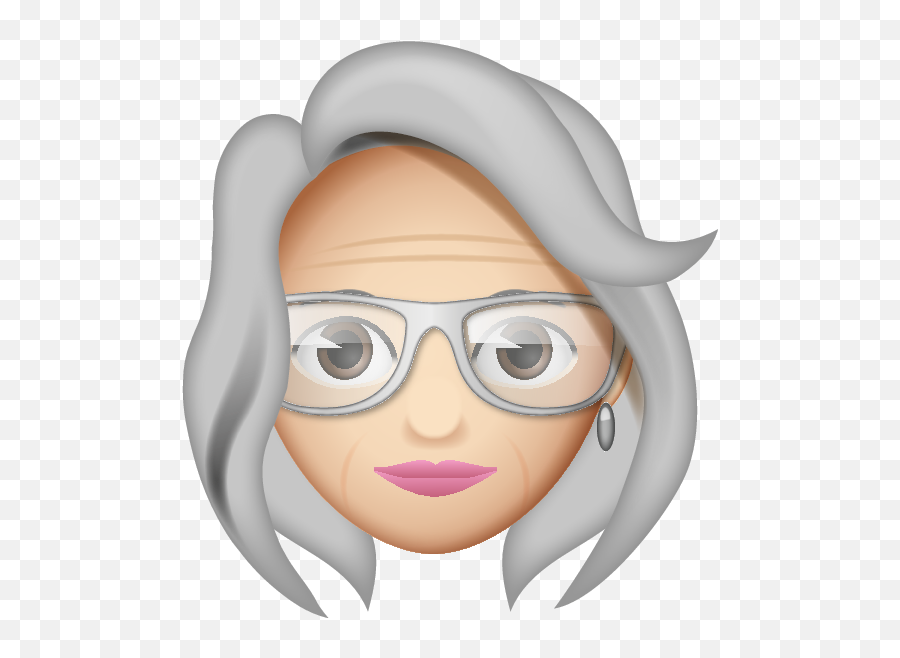 Emoji U2013 The Official Brand Woman Grey Haired With - Gray Hair Grey Hair Emoji,Grey Emoji