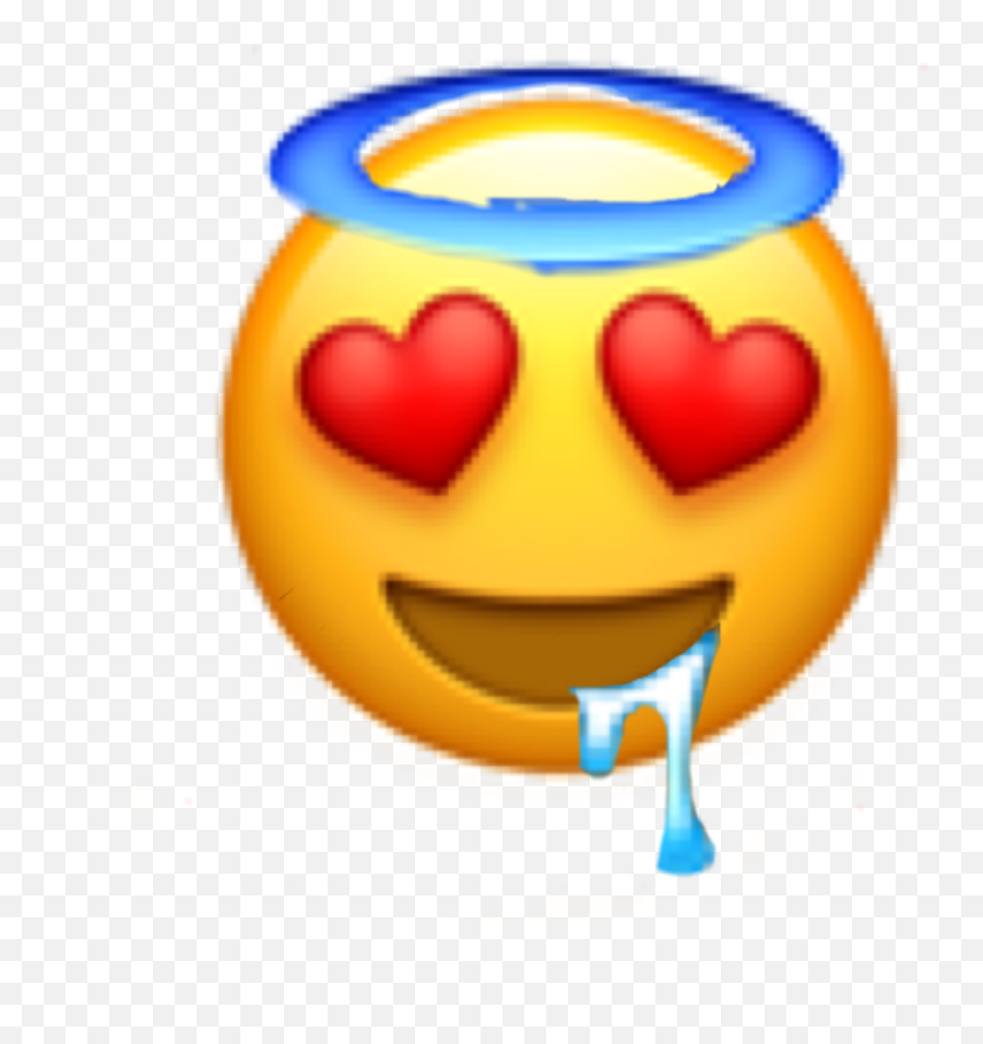 Drool Emoji Love Heart Hearteyes - Happy,Drool Emoji