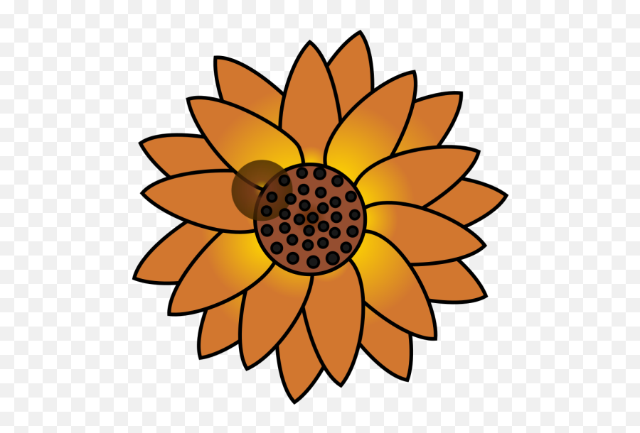 Sunflower Png Svg Clip Art For Web - Download Clip Art Png Easy Simple Sunflower Drawing Emoji,Sunflower Emoji