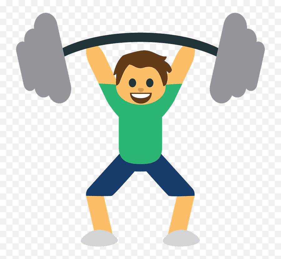Person Lifting Weights Emoji Clipart - Happy,Workout Emoji