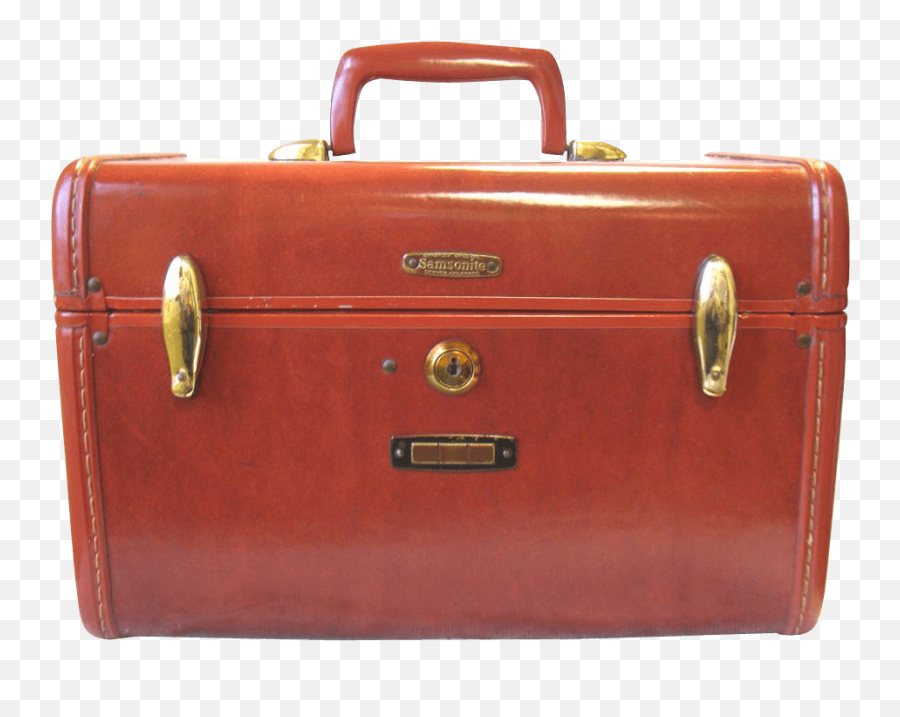 Vintage Samsonite Suitcase Clipart - Vintage Briefcase Transparent Background Emoji,Suitcase Emoji