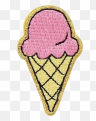 Ice Cream Cone Sticker Patch In 2020 Sticker Patches - Cone Emoji,Icecream Emoji