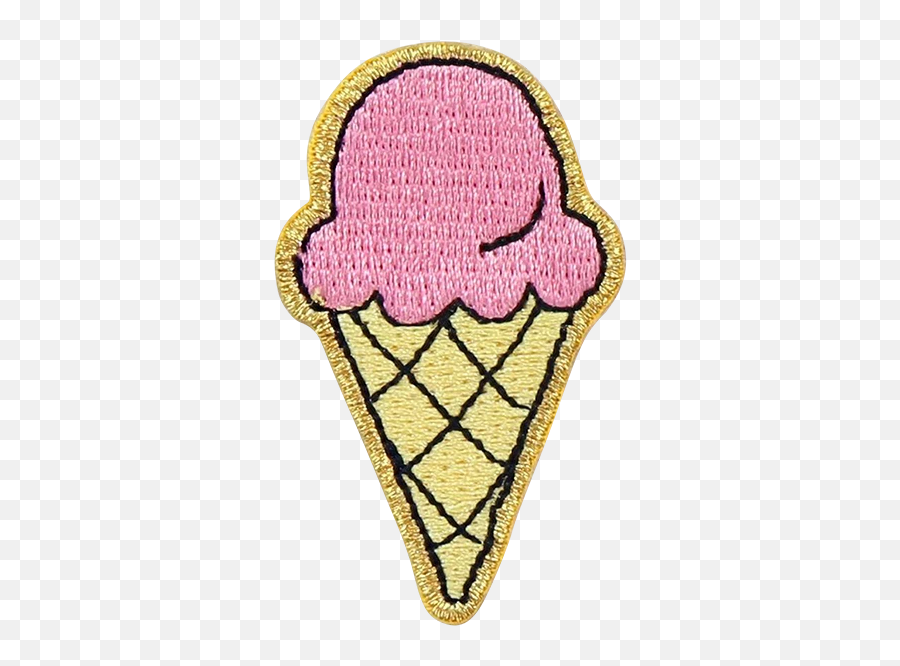 Ice Cream Cone Sticker Patch In 2020 Sticker Patches - Cone Emoji,Icecream Emoji