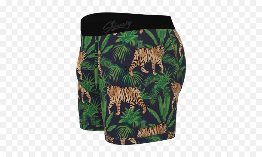 The Big Bulge Bomber Tropical Tiger Ball Hammock Pouch Underwear - Gym Shorts Emoji,Iguana Emoji