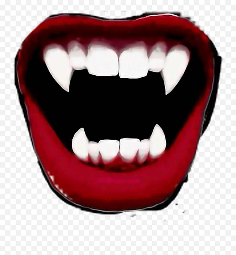 Fangs Sticker - Vampire Teeth With Transparent Background Emoji,Fangs Emoji