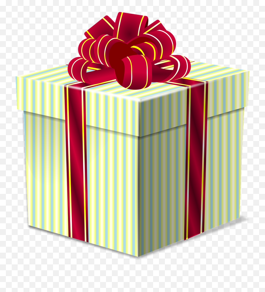 Bow Box Christmas Gift Holiday - Transparent Background Christmas Present Png Emoji,Emoji Birthday Presents
