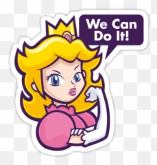 Princess - Princess Peach We Can Do Emoji,Rosie The Riveter Emoji