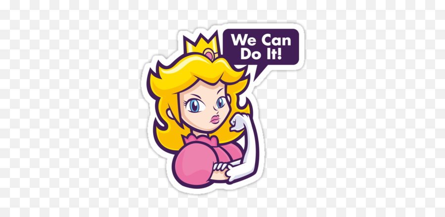 Princess - Princess Peach We Can Do Emoji,Rosie The Riveter Emoji