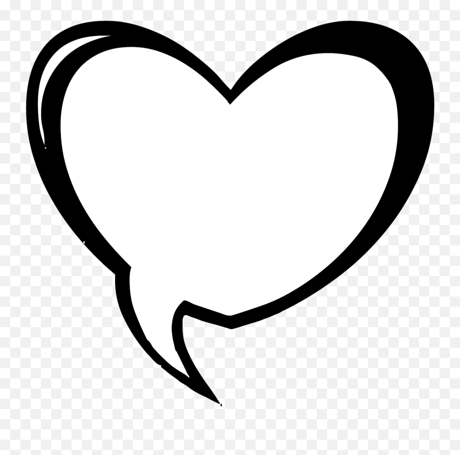 Clipart Speech Bubble - Heart Shaped Speech Bubble Emoji,Thought Bubble Emoji
