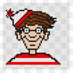 Wheres Waldo Perler Bead Pattern - Creative Arts Emoji