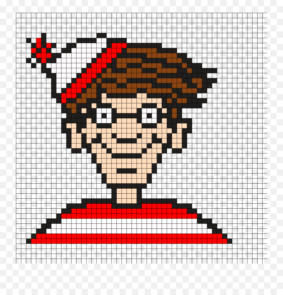 Wheres Waldo Perler Bead Pattern - Creative Arts Emoji,Waldo Emoji