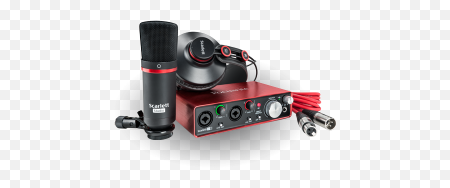 Focusrite Scarlett Solo Studio Pack - Focus Riter Scarlett 2i2 Emoji,Studio Microphone Emoji