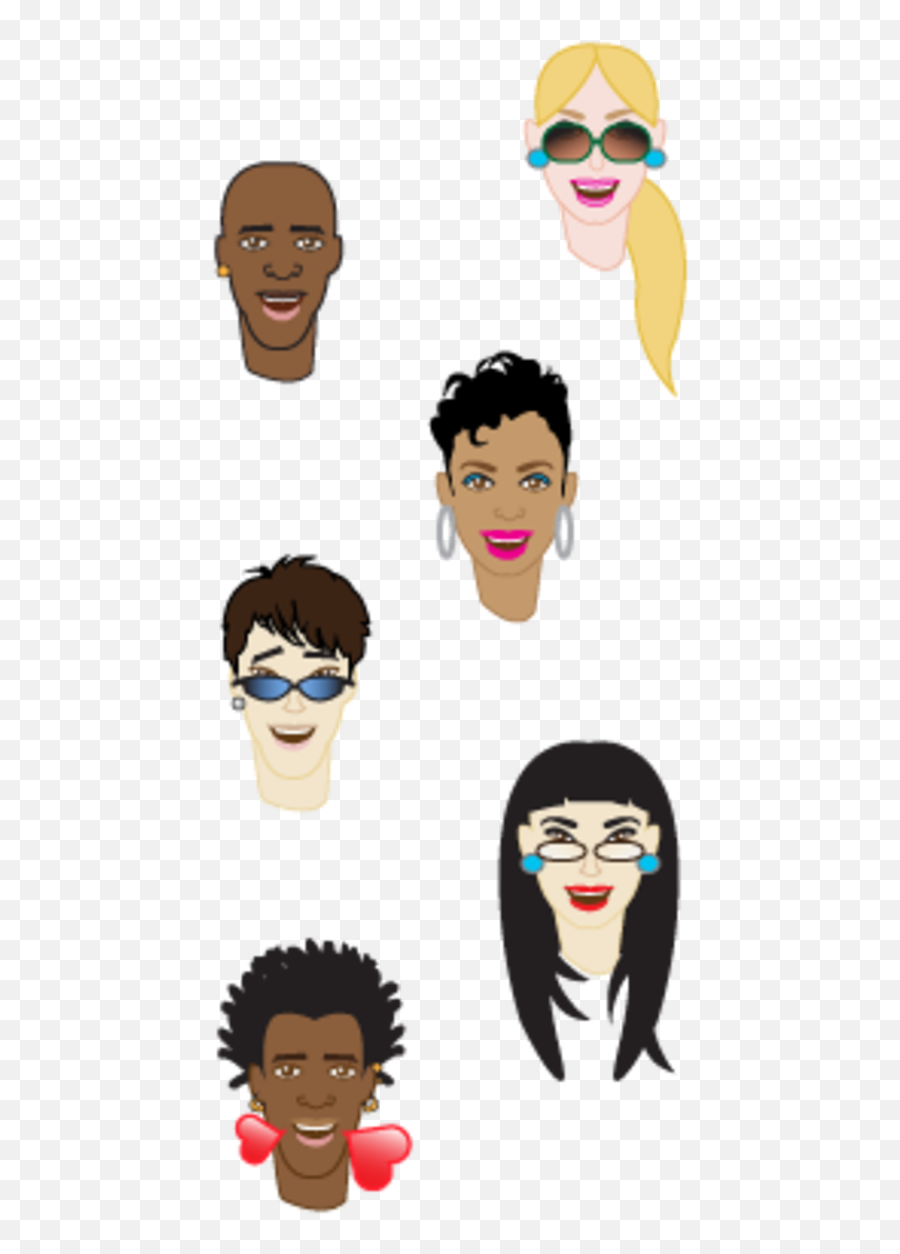 Image - Cartoon Emoji,Black Hair Emoji