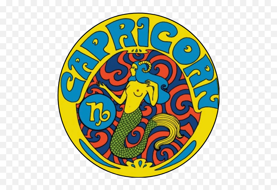 Capricorn Zodiac Zodiacsign Circle - Capricorn Psychedelic Emoji,Capricorn Zodiac Sign Emoji