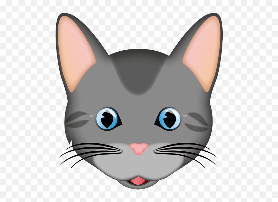 Egyptian Mau Cat Face - Cat Yawns Emoji,Scottish Emoji Download
