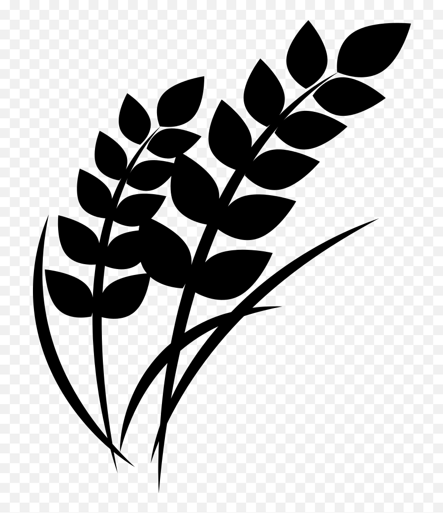 Emojione Bw 1f33e - Cartoon Rice Plant Png Emoji,Plant Emoji
