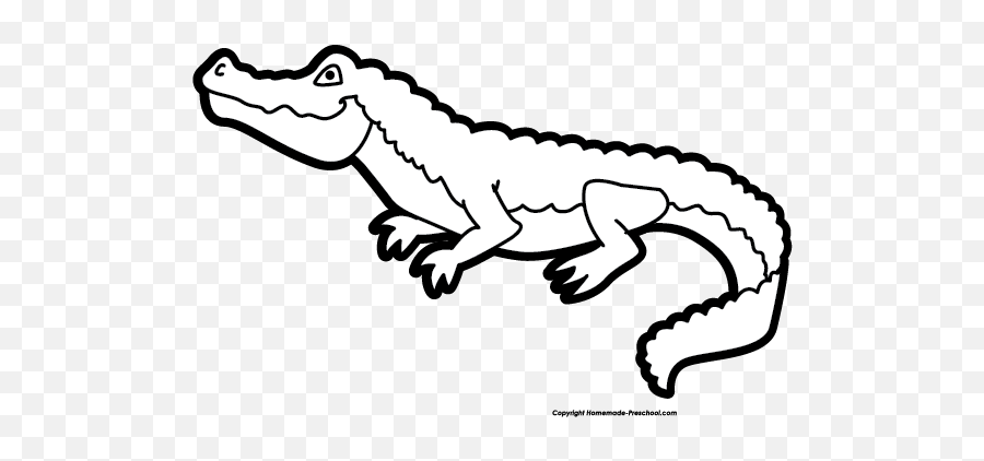 Crocodile Clipart Black And White Png - Alligator Clipart Black And White Png Emoji,Crocodile Emoji