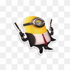 Minion With Guns Stickers Car Moto Bike 3d Stickers - Figurine Emoji,Scuba Emoji