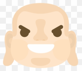 Free Emoji Buddha Face Evil Smile Png With Transparent - Happy,Peach Emoji Png