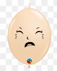 Qualatex Printed Quick Link 506 HappySad Baby Face Blush - Emoji