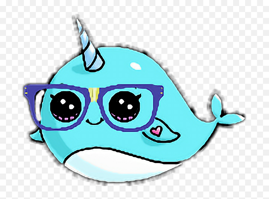 Cute Narwhal Transparent Clipart - Kawaii Cute Unicorn Drawings Emoji,Narwhal Emoji