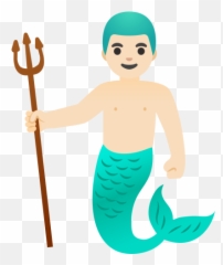 Light Skin Tone Emoji - Merman Svg