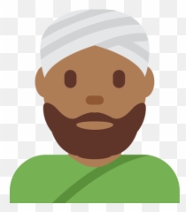 Man Wearing Turban Emoji With Medium -