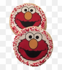 Elmo Sugar Cookies With Nonpareils - Sesame Street Elmo Face Emoji,Elmo Emoji