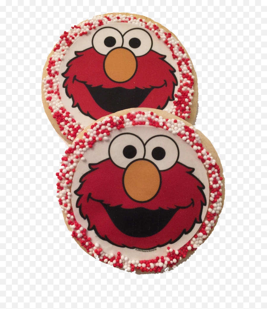 Elmo Sugar Cookies With Nonpareils - Sesame Street Elmo Face Emoji,Elmo Emoji